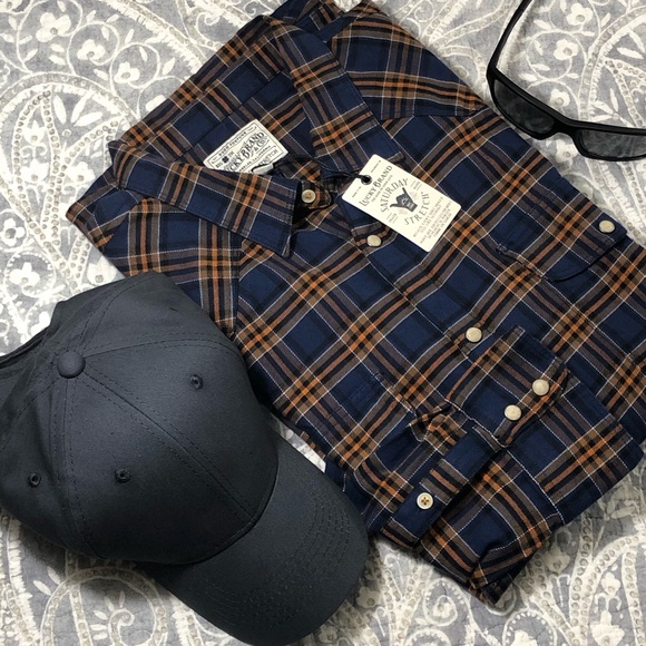 Men’s Lucky Brand Plaid Saturday Stretch Shirt XL - Picture 3 of 8